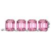Rallonge Millenia à cristaux de taille octogonale, rose, plaquée rhodium Rallonge Millenia à cristaux de taille octogonale, rose, plaquée rhodium