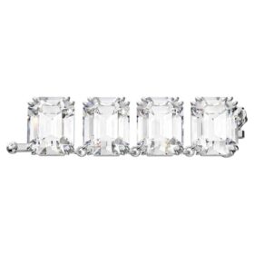 Rallonge Millenia à taille octogonale, blanche, plaquée rhodium