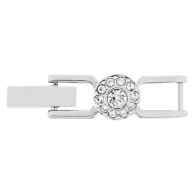 Rallonge Una Angelic, taille ronde, blanche, plaquée rhodium