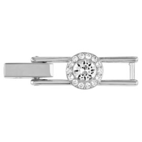 Rallonge Una Angelic, taille ronde, blanche, plaquée rhodium