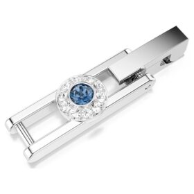 Rallonge Una Angelic, taille ronde, bleue, plaquée rhodium