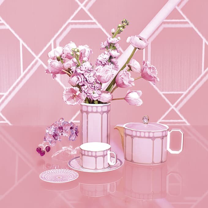 Assiette plate Signum en porcelaine, rose Assiette plate Signum en porcelaine, rose