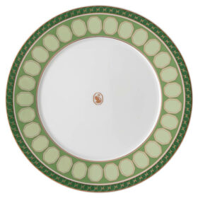 Assiette plate Signum en porcelaine, verte