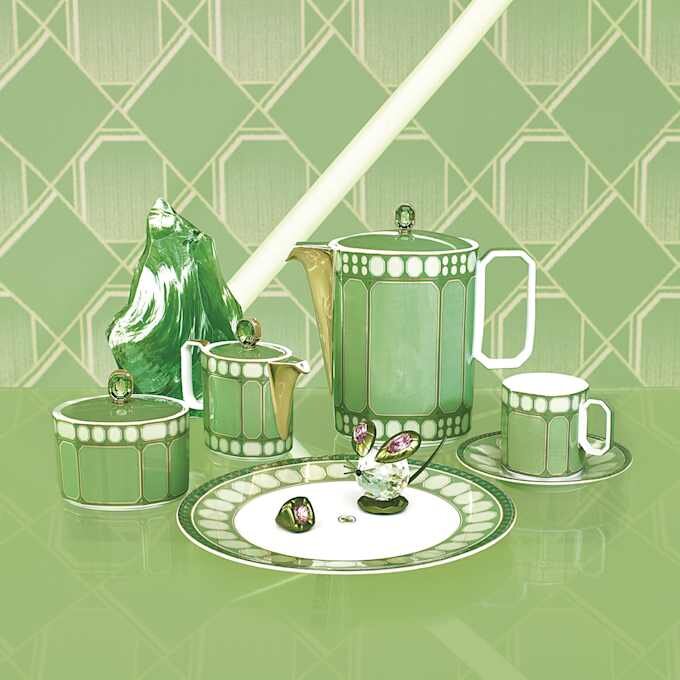 Assiette plate Signum en porcelaine, verte Assiette plate Signum en porcelaine, verte