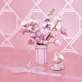 Assiette Signum en porcelaine, petite, rose