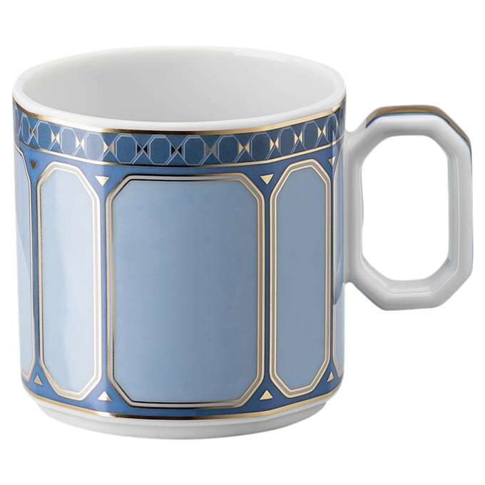 Tasse à expresso Signum avec soucoupe, en porcelaine, bleue Tasse à expresso Signum avec soucoupe, en porcelaine, bleue