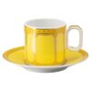 Tasse à expresso Signum avec soucoupe, en porcelaine, jaune Tasse à expresso Signum avec soucoupe, en porcelaine, jaune