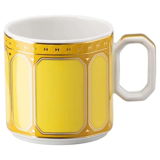 Tasse à expresso Signum avec soucoupe, en porcelaine, jaune Tasse à expresso Signum avec soucoupe, en porcelaine, jaune
