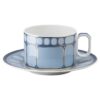 Tasse à thé Signum avec soucoupe, en porcelaine, bleue