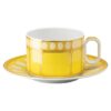 Tasse à thé Signum avec soucoupe, en porcelaine, jaune Tasse à thé Signum avec soucoupe, en porcelaine, jaune