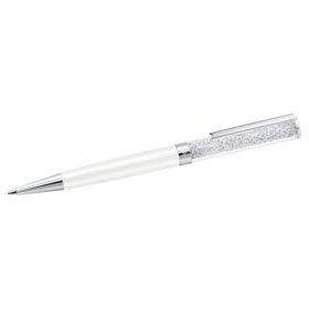 Stylo à bille Crystalline blanc, laqué blanc, chromé
