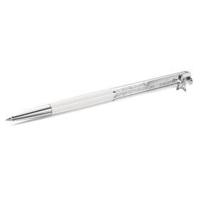 Stylo à bille Crystalline blanc, laqué blanc, chromé