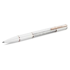 Stylo à bille Crystalline blanc, plaqué or rose