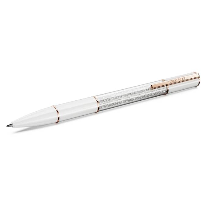 Stylo à bille Crystalline blanc, plaqué or rose Stylo à bille Crystalline blanc, plaqué or rose
