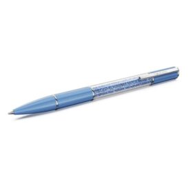 Stylo à bille Crystalline, cristaux Recreated™, bleu, laqué bleu, chromé
