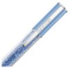 Stylo à bille Crystalline, cristaux Recreated™, bleu, laqué bleu, chromé