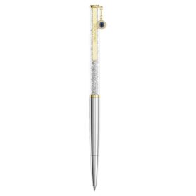 Stylo à bille Crystalline « Evil Eye », teinte dorée, finition métaux mélangés