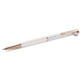 Stylo à bille Crystalline « Heart », rose, laqué rose, plaqué or rose