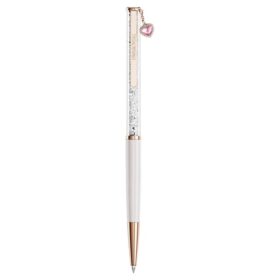 Stylo à bille Crystalline « Heart », rose, laqué rose, plaqué or rose