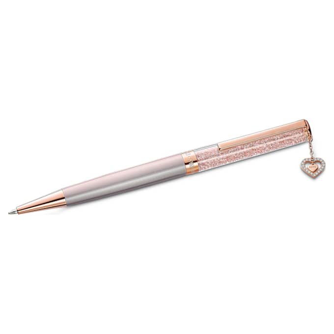 Stylo à bille Crystalline « Heart », teinte or rose, laqué rose, plaqué or rose Stylo à bille Crystalline « Heart », teinte or rose, laqué rose, plaqué or rose