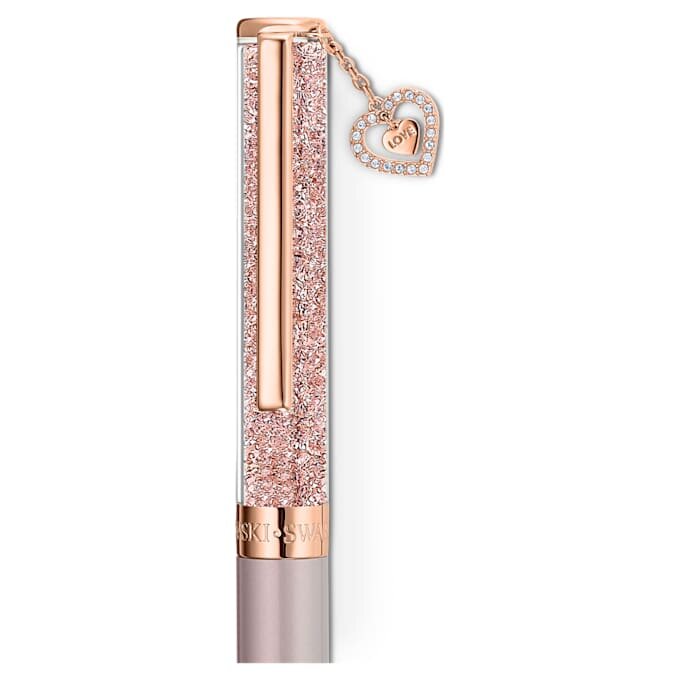 Stylo à bille Crystalline « Heart », teinte or rose, laqué rose, plaqué or rose Stylo à bille Crystalline « Heart », teinte or rose, laqué rose, plaqué or rose