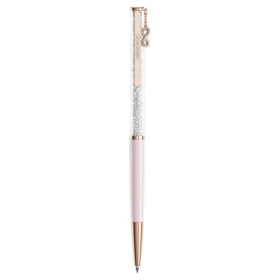 Stylo à bille Crystalline Infinity, laqué rose, plaqué or rose
