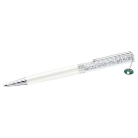 Stylo à bille Crystalline New Giant, blanc, chromé