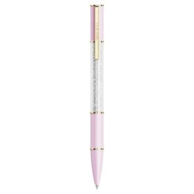 Stylo à bille Crystalline rose, plaqué or