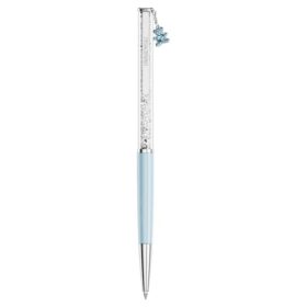 Stylo à bille Crystalline Teddy, bleu, laqué bleu, plaqué chrome
