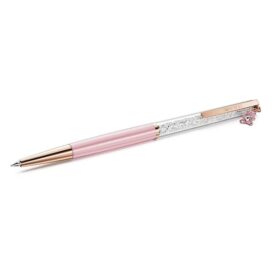 Stylo à bille Crystalline Teddy, rose, laqué rose, plaqué or rose