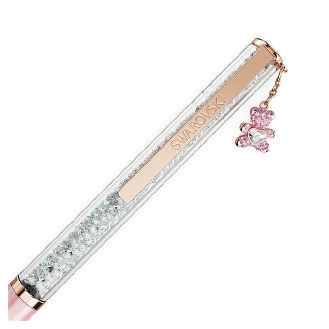 Stylo à bille Crystalline Teddy, rose, laqué rose, plaqué or rose Stylo à bille Crystalline Teddy, rose, laqué rose, plaqué or rose
