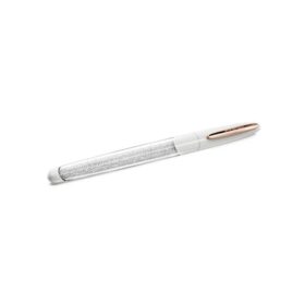 Stylo roller Crystalline blanc, plaqué or rose