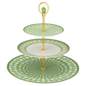 Étagère Signum en porcelaine, grande, verte