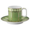 Tasse à café Signum avec soucoupe, en porcelaine, verte Tasse à café Signum avec soucoupe, en porcelaine, verte