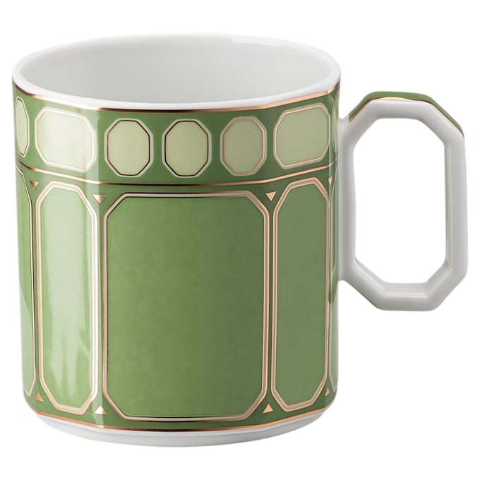 Tasse à café Signum avec soucoupe, en porcelaine, verte Tasse à café Signum avec soucoupe, en porcelaine, verte