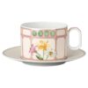 Tasse et soucoupe Idyllia Combi en porcelaine, motif « Crystal Print », bouquet, multicolore Tasse et soucoupe Idyllia Combi en porcelaine, motif « Crystal Print », bouquet, multicolore