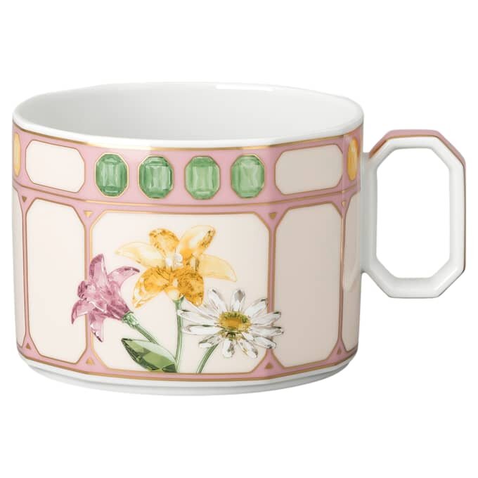 Tasse et soucoupe Idyllia Combi en porcelaine, motif « Crystal Print », bouquet, multicolore Tasse et soucoupe Idyllia Combi en porcelaine, motif « Crystal Print », bouquet, multicolore