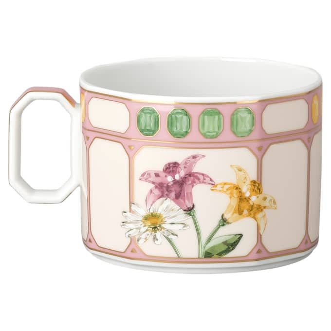 Tasse et soucoupe Idyllia Combi en porcelaine, motif « Crystal Print », bouquet, multicolore Tasse et soucoupe Idyllia Combi en porcelaine, motif « Crystal Print », bouquet, multicolore