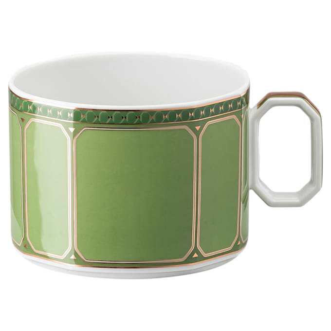 Tasse et soucoupe Signum en porcelaine, verte Tasse et soucoupe Signum en porcelaine, verte