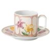 Tasse à expresso Idyllia avec soucoupe, en porcelaine, motif imprimé en cristal, citron, multicolore Tasse à expresso Idyllia avec soucoupe, en porcelaine, motif imprimé en cristal, citron, multicolore
