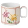 Tasse à expresso Idyllia avec soucoupe, en porcelaine, motif imprimé en cristal, citron, multicolore Tasse à expresso Idyllia avec soucoupe, en porcelaine, motif imprimé en cristal, citron, multicolore