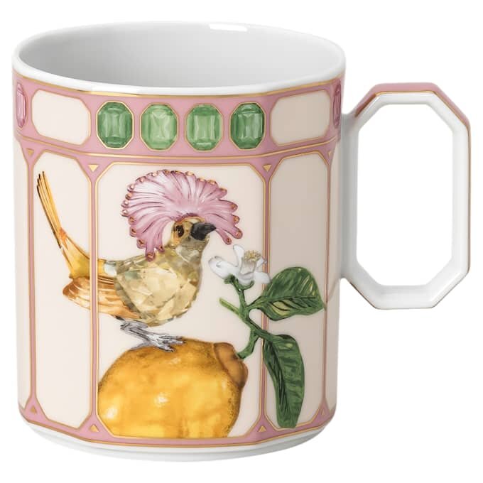 Tasse Idyllia en porcelaine, motif « Crystal Print », moucherolle, rose Tasse Idyllia en porcelaine, motif « Crystal Print », moucherolle, rose