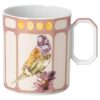 Tasse Idyllia en porcelaine, motif imprimé de cristaux, pinson, rose Tasse Idyllia en porcelaine, motif imprimé de cristaux, pinson, rose