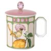 Tasse Idyllia en porcelaine, motif imprimé en cristal, moucherolle, vert Tasse Idyllia en porcelaine, motif imprimé en cristal, moucherolle, vert