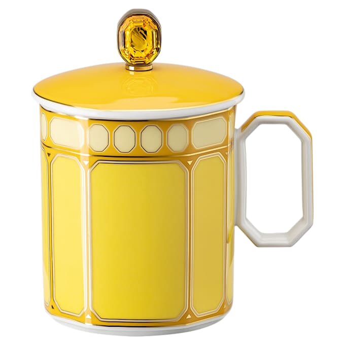 Tasse Signum avec couvercle, en porcelaine, jaune Tasse Signum avec couvercle, en porcelaine, jaune