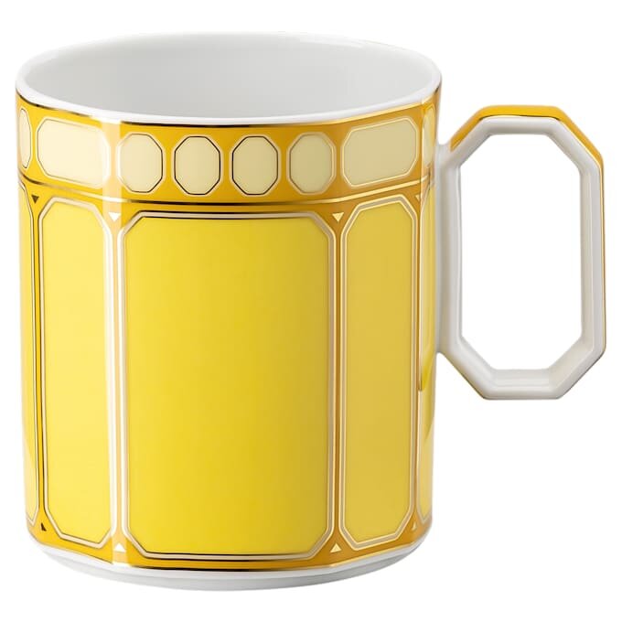 Tasse Signum avec couvercle, en porcelaine, jaune Tasse Signum avec couvercle, en porcelaine, jaune