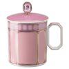Tasse Signum avec couvercle, en porcelaine, rose