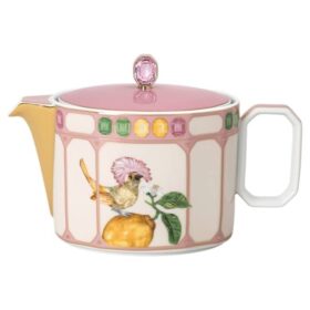 Théière Idyllia en porcelaine, motif imprimé en cristal, moucherolle, petite, multicolore