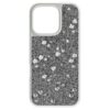 Étui haut de gamme pour smartphone au motif parsemé, iPhone® 16 Pro, couleur argentée Étui haut de gamme pour smartphone au motif parsemé, iPhone® 16 Pro, couleur argentée