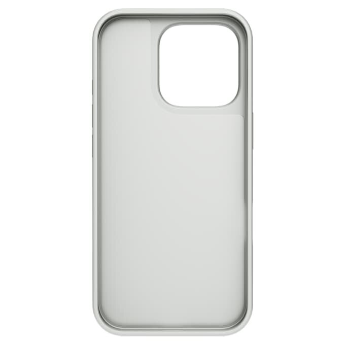 Étui haut de gamme pour smartphone au motif parsemé, iPhone® 16 Pro, couleur argentée Étui haut de gamme pour smartphone au motif parsemé, iPhone® 16 Pro, couleur argentée